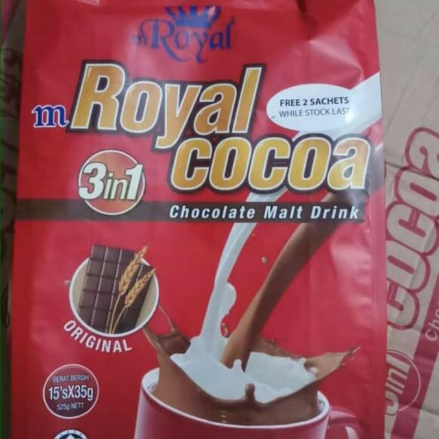 

minuman coklat malt sereal malaysia Mroyal chocolate malt drink 15 bks