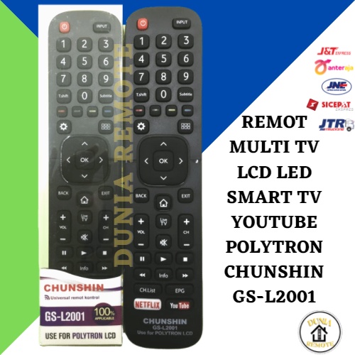 Remot Remote TV HISENSE Smart TV LED LCD GS L2001 tanpa setting