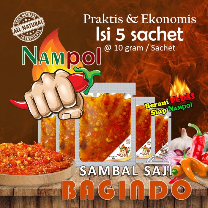 

SAMBAL SAJI NAMPOL BAGINDO (5 sachet)