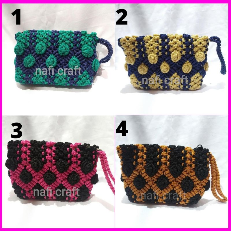 dompet rajut wanita dari tali kur - dompet wanita rajut resleting - dompet tali kur - fompet tali pe
