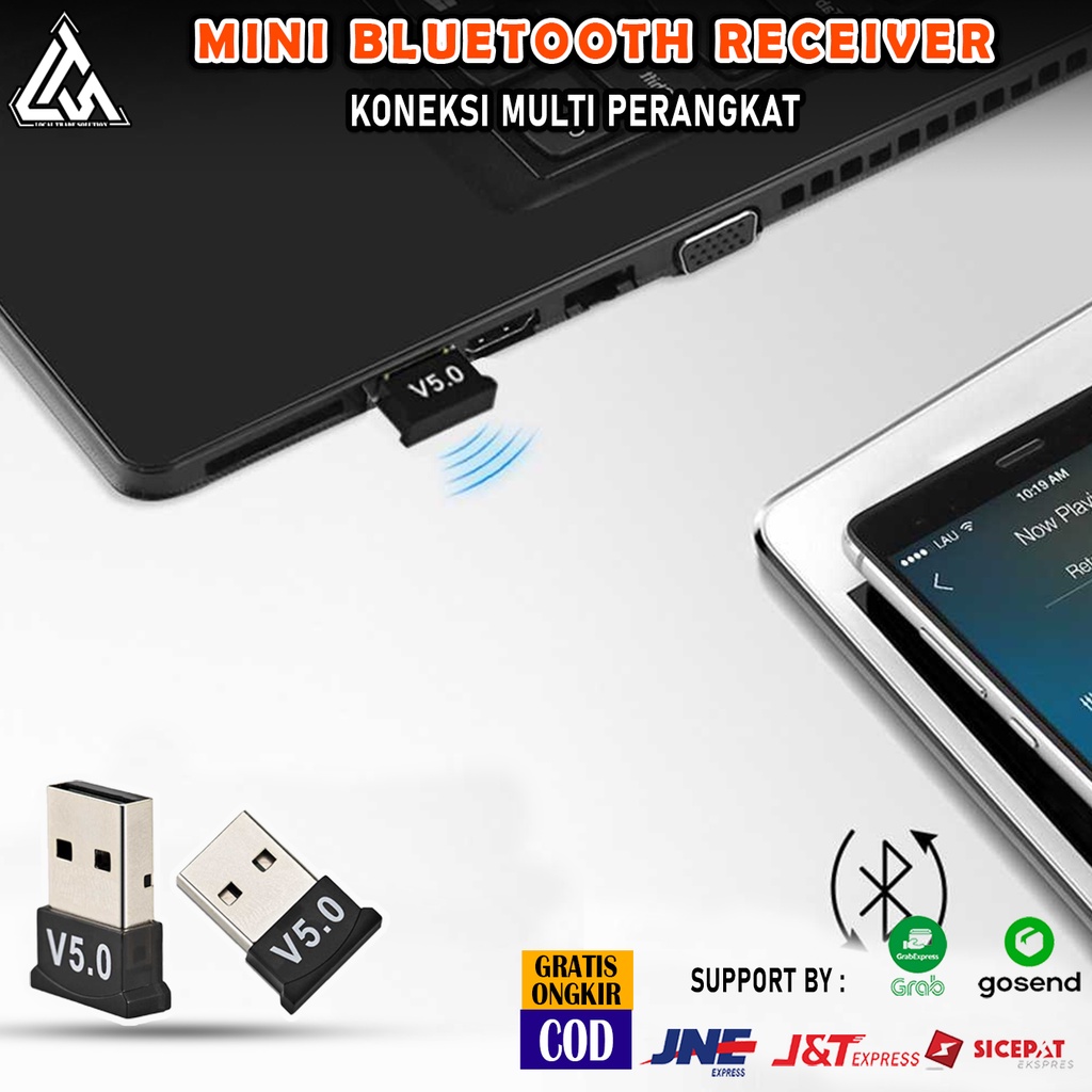 Bluetooth Receiver Mini 5.0 Transmitter Usb Dongle Adapter Pc Komputer Konektor Bluetooth Speaker Mouse Keyboard Wireles