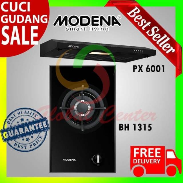 Paket Kompor Tanam BH 1315 dan Cooker Hood PX 6001