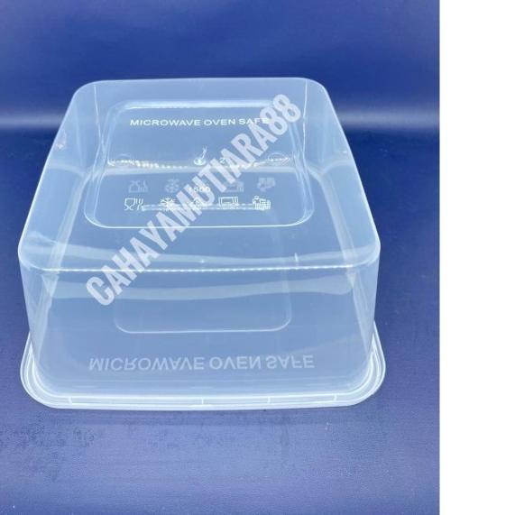 ✪ Thinwall /Kotak Makan Persegi/ Box Mika 1500ml ♛