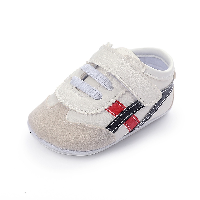 Sepatu Bayi Prewalker Laki Laki Perempuan Umur 0 - 12 Bulan Sepatu Sneakers Anak Bayi Laki Laki Perempuan Baby Prewaker Shoes Cowok Cewek Murah Umur 0 - 14 Bulan, umur 1 Tahun 0 - 6 Bulan Hitam Merah AK 06