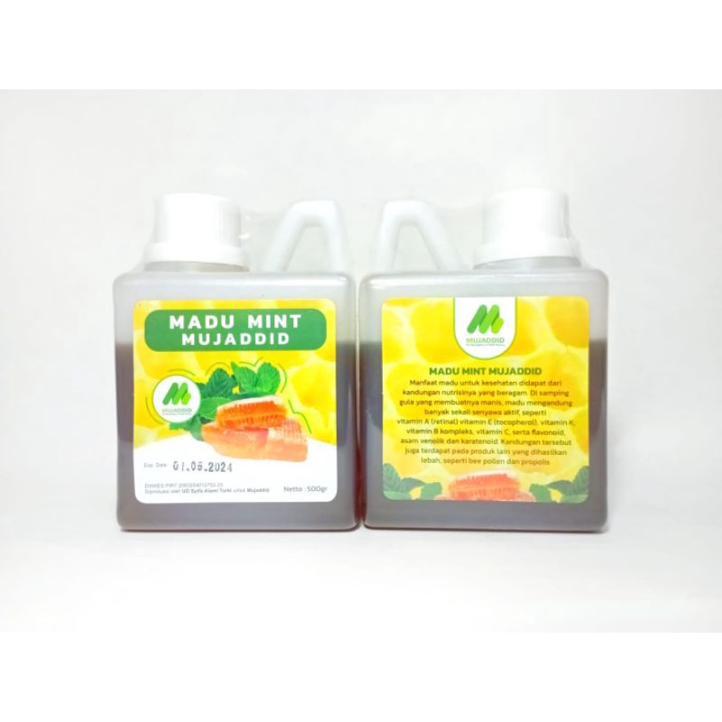 

BEST SELLER Paket 2 Botol Madu Mint Rasa Hangat 500 gr // Madu Mint //Madu Herbal Mint Mint // Madu Extra Daun Mint // Madu Kesehatan Mujaddid