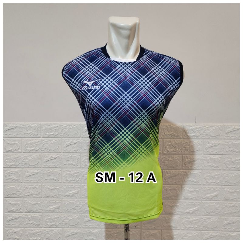 baju kaos singlet Jersey voli kensi Miz Uno atasan olahraga tanpa lengan pria