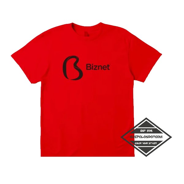 Kaos -Merah - Provider Biznet Kaos Perusahaan - Karimake