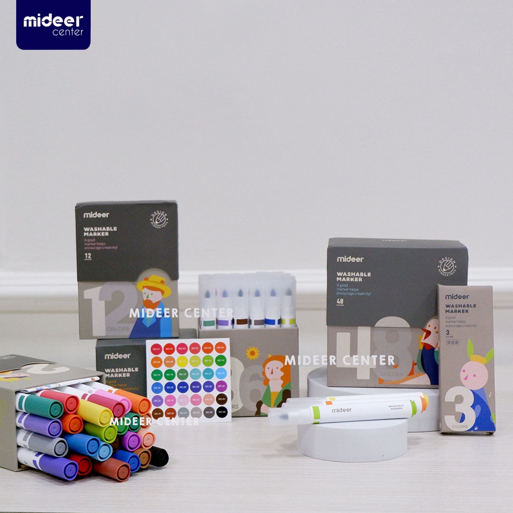 

Mideer Washable Marker Mainan Edukasi Anak UMUR 3+ | Kado Mainan Anak Souvenir Goodie Bag Ultah Anak