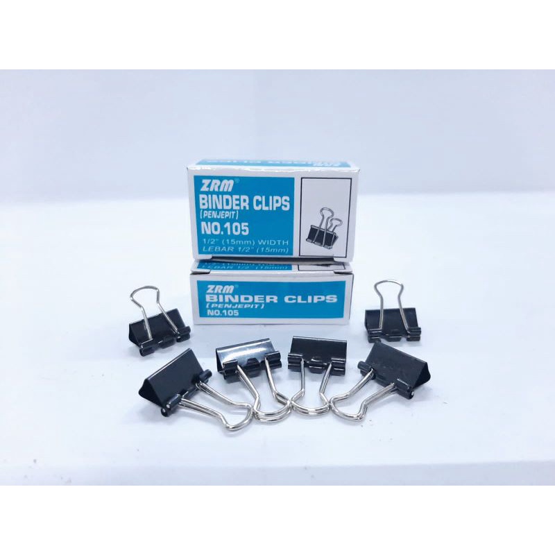 

Penjepit Kertas BINDER CLIPS ZRM PENJEPIT No. 105 isi 12 pc ukuran Kecil Murah Meriah / Klip Binder