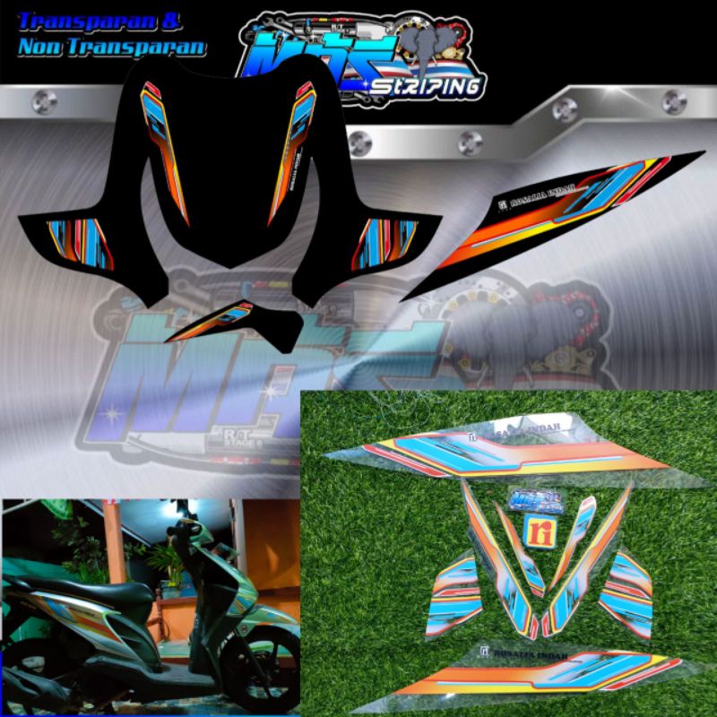 striping sticker beat karbu livery bus Rosalia indah (rosin) transparan custame