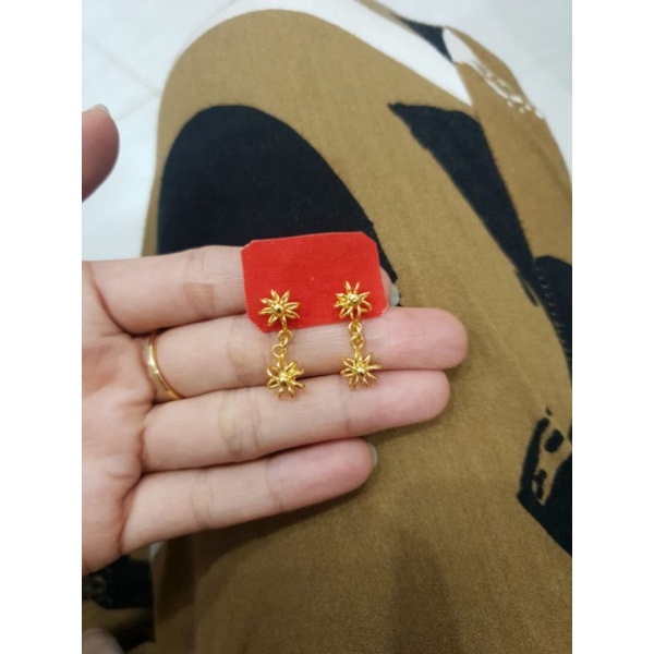 Anting replika emas 24k model matahari, cantik,mewah