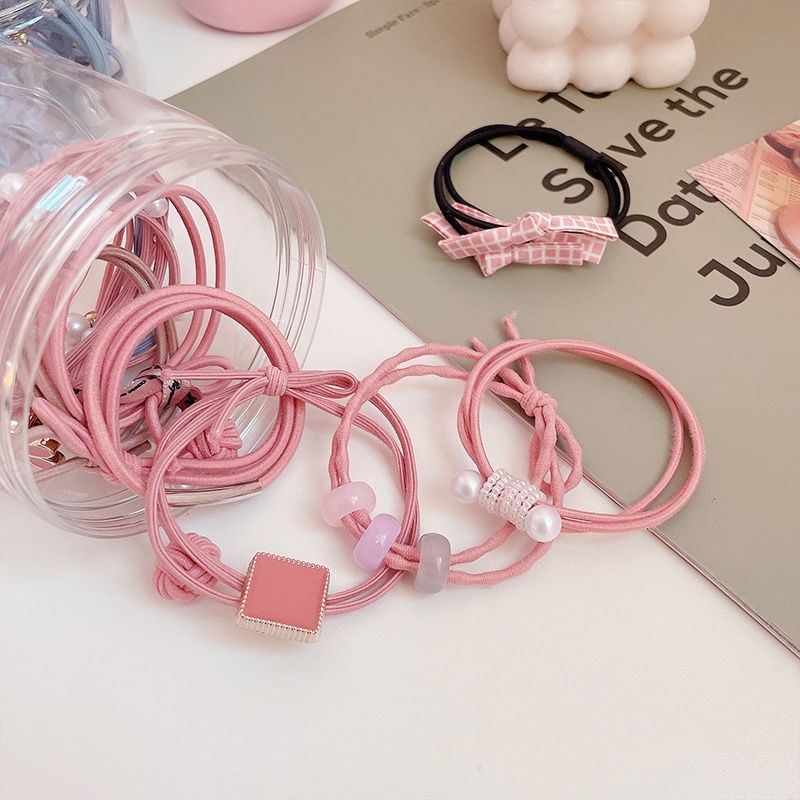 Ikat Rambut Set 12 in 1 FREE BOX / Kunciran Rambut Ikat Rambut Fashion / Ikat Rambut Korea Simple