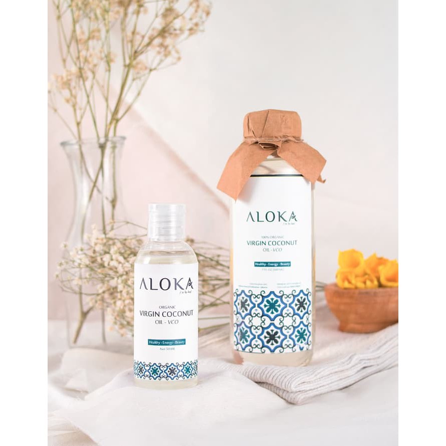 

ALOKA VCO 100% Organic Virgin Coconut Oil 1 liter PROMO