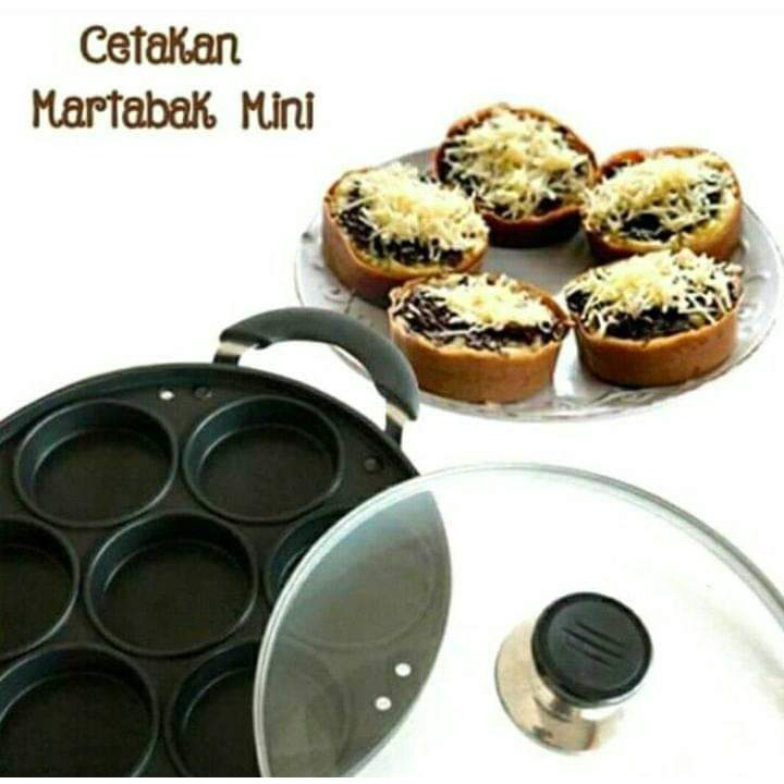 CETAKAN 7 DATAR KUE LUMPUR APEM MARTABAK MINI HAPPYCALL / CETAKAN KUE MARTABAK MINI 7 LUBANG