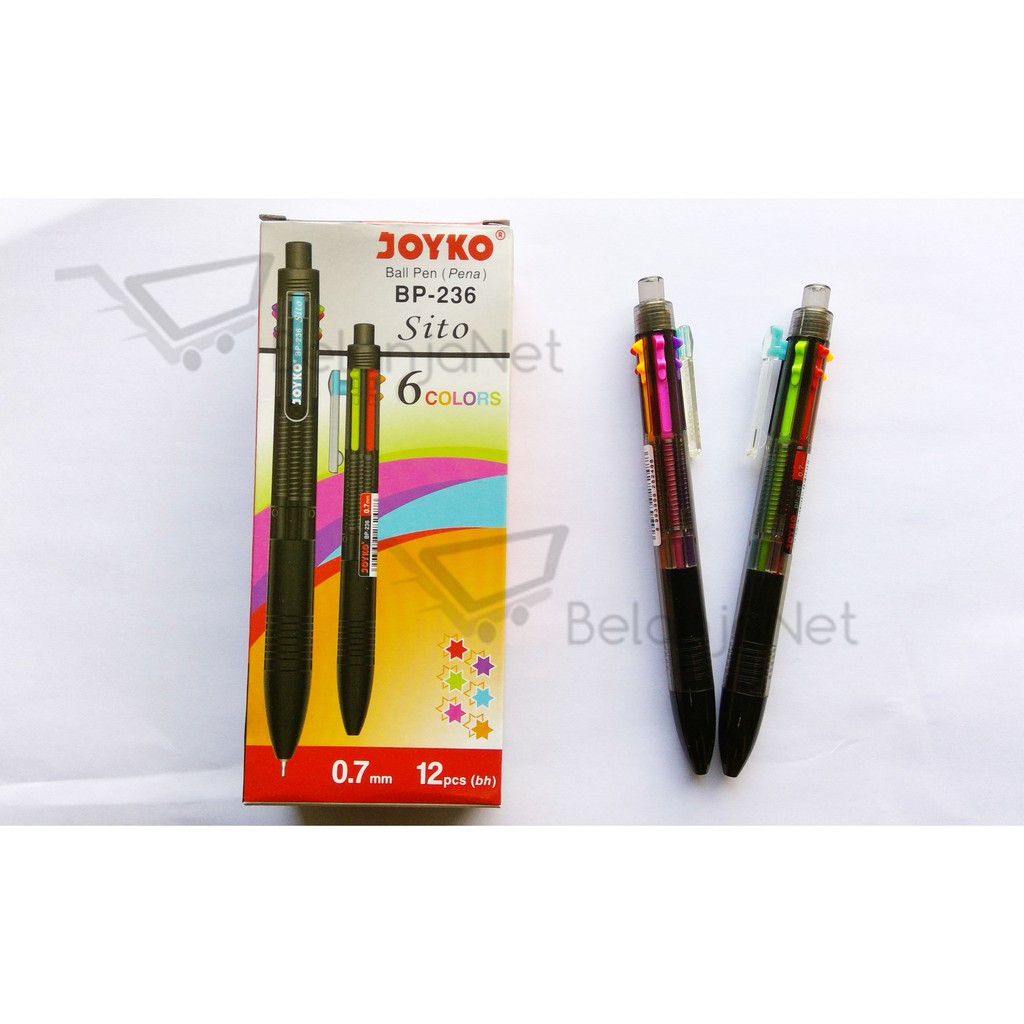 Pen Joyko Sito 6 Warna 0.7mm BP-236