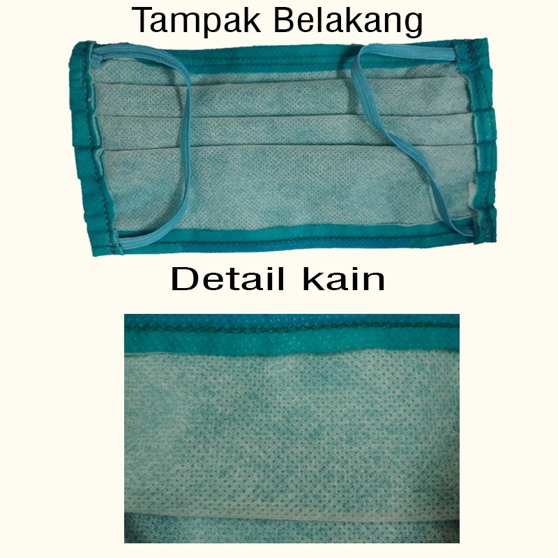 Masker kain tali karet selip telinga tali belakang murah 2 ply isi 25pcs