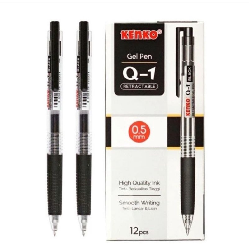 

pulpen gel kenko Q-1 0.5mm.isi.12pcs