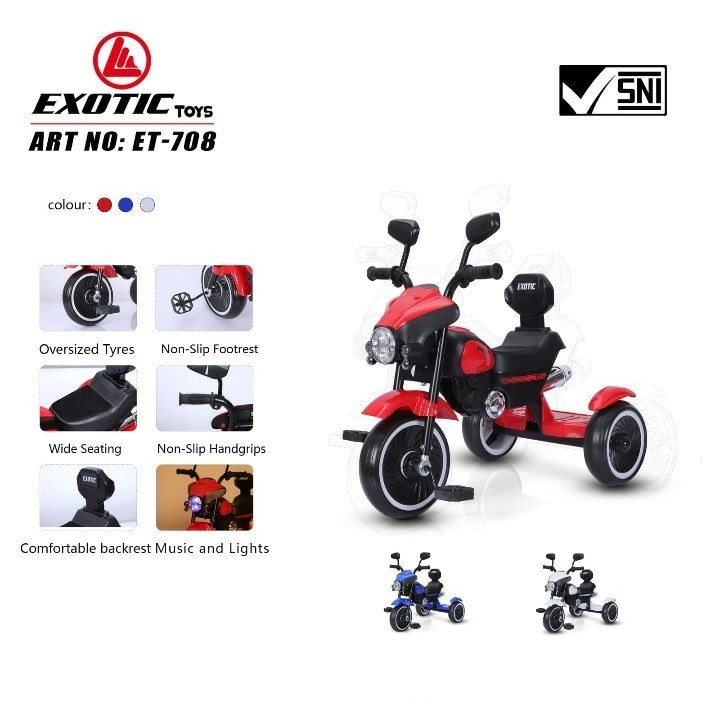 Sepeda Anak Roda Tiga Model Exotic ET 708