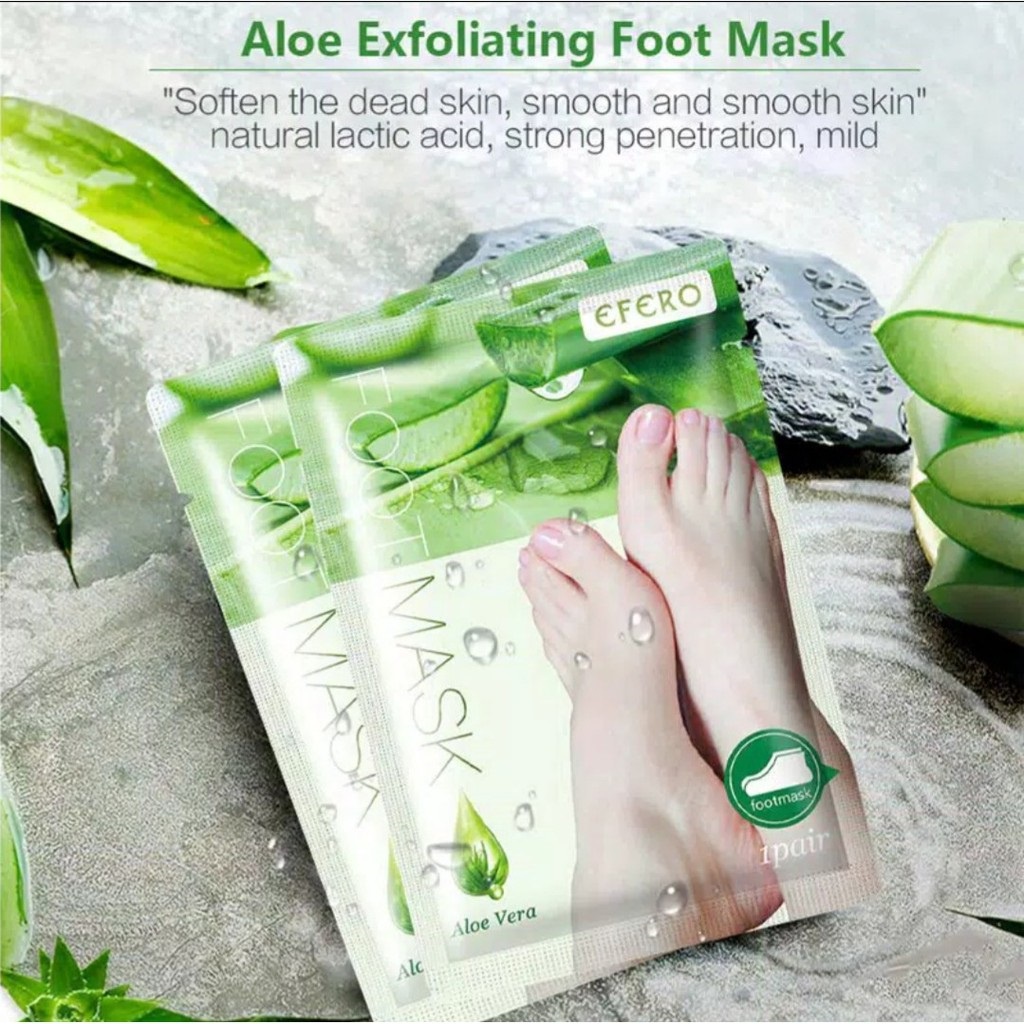 Efero foot mask masker kaki pengelupas kulit mati pecah dan kering aroma lavender