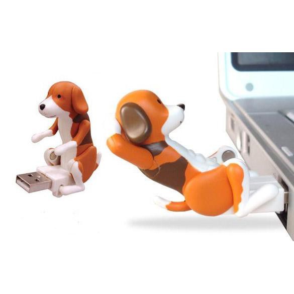 OMJIT Portable Mini Cute USB Funny Humping Spot Dog Toy for Relieve Pressure Gift