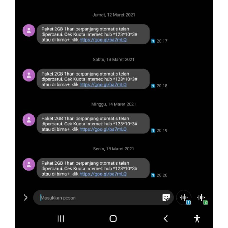 kartu sakti 3 legend 2gb 1500
