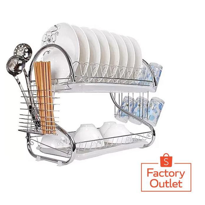 ✰ Rak piring stainless 2 susun ➭