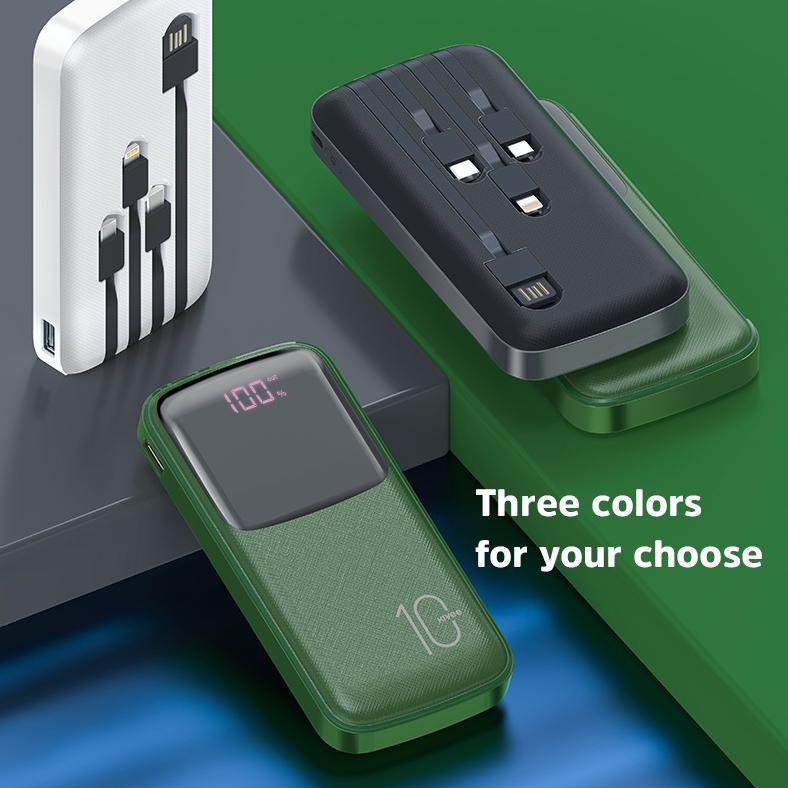 Kivee Powerbank 20000 Mah 10000 Mah Led Mini Portable With Cable Fast Charging Power Bank Samsung Op