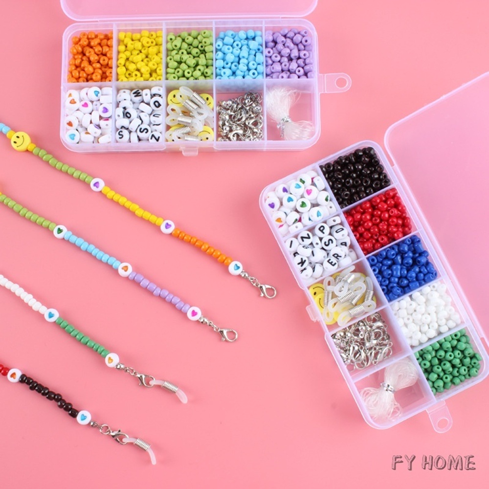 【COD Tangding】DIY Letter Rice Beads Mask Lanyard Mask Chain Glasses Decoration