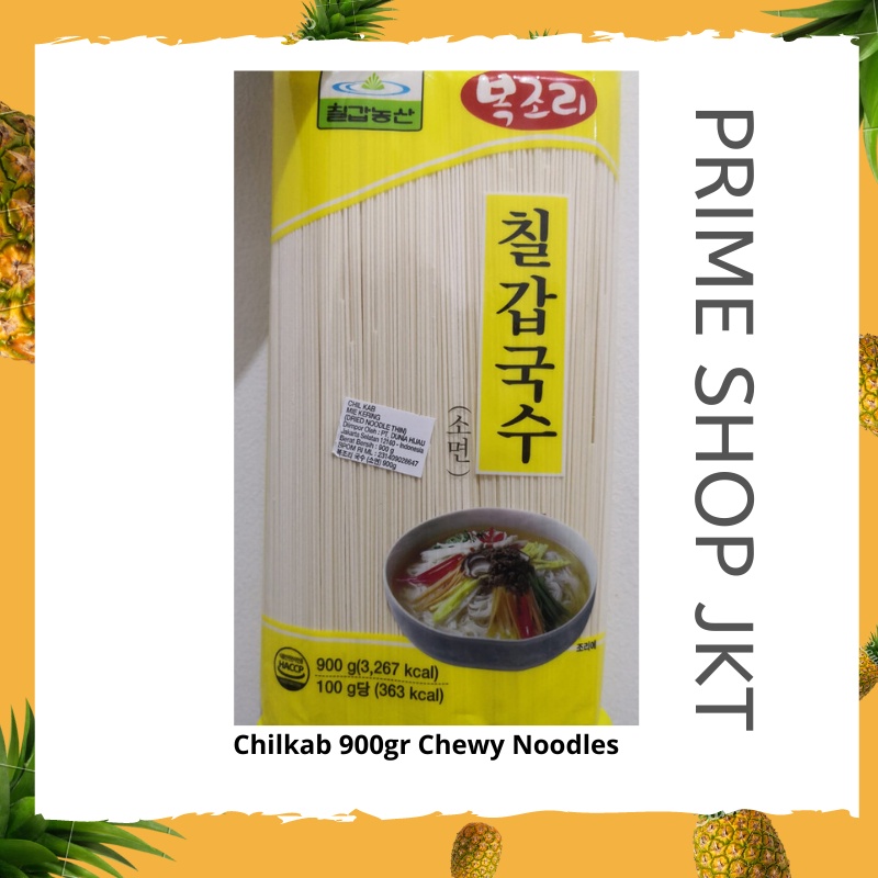 

Chilkab Mie Kering 900gr Dried Noodle Thin Chewy Korean