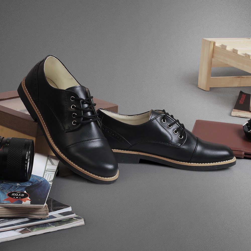 HAWKIN BLACK |ManNeedMe x Monday| Sepatu Oxford Pria | Pantofel Formal ORIGINAL