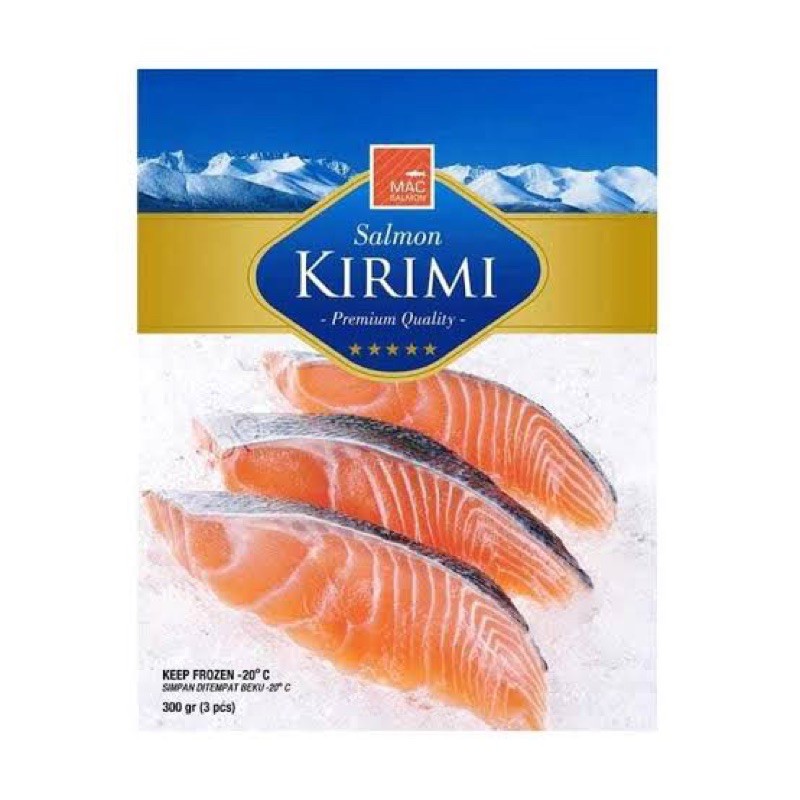 

mac salmon kirimi premium quality termurah 300 gr
