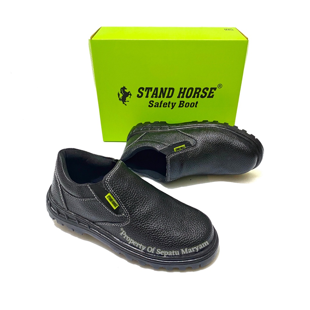 SEPATU Pria SAFETY Murah Safety Shoes Pendek Tanpa Tali Low Boots Sepatu Septi Ujung Besi Septy