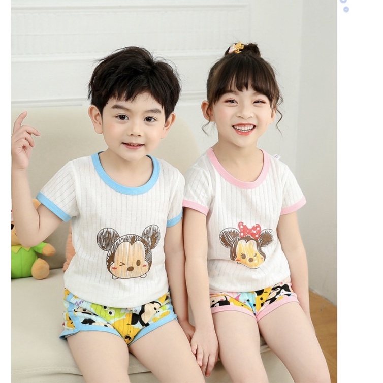 Baju kaos Anak / Kaos Anak Elsa / Setelan Motif Mickey Minnie