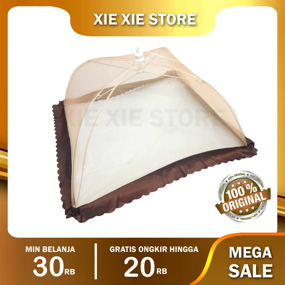 Food Cover Square/Tudung Saji Lipat Segi Empat - Motif Renda Penutup Makanan - 0076