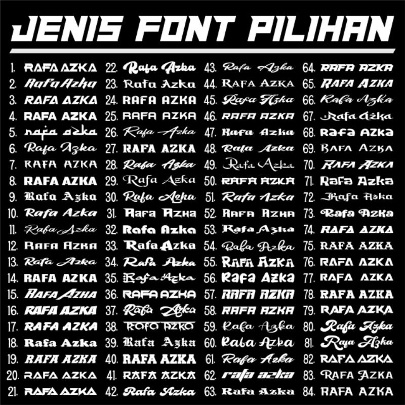 STIKER NAMA CUSTOM STICKER NAMA COSTUM