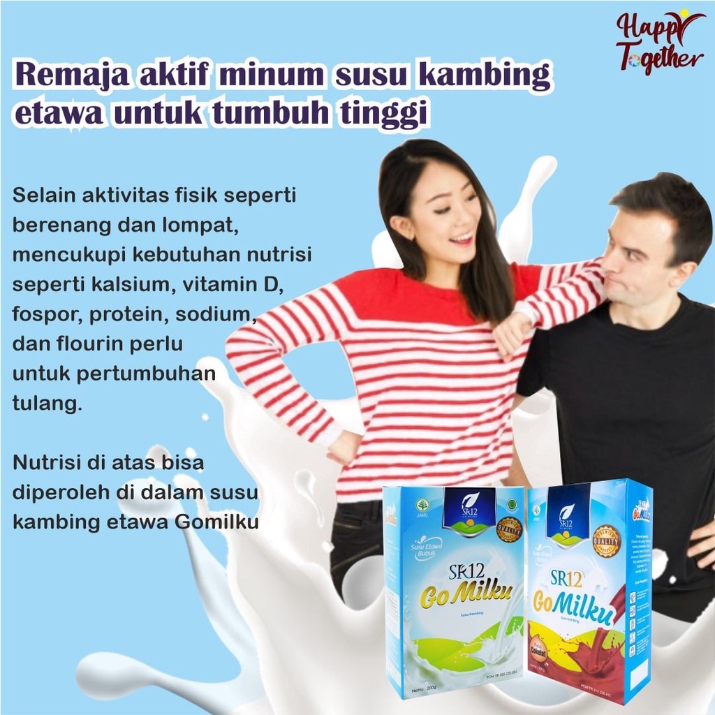 

SUSU GOMILKU SR12 SUSU KAMBING ETAWA BUBUK ORIGINAL UNTUK ASAM LAMBUNG DARAH TINGGI ASMA BUMIL ANAK