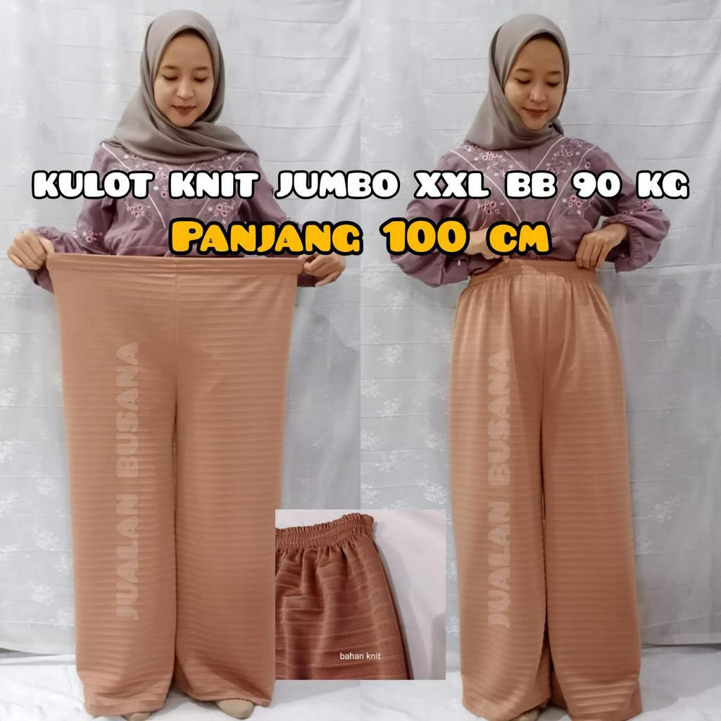 Celana kulot knit jumbo oversize - muat sampai bb 90 kg