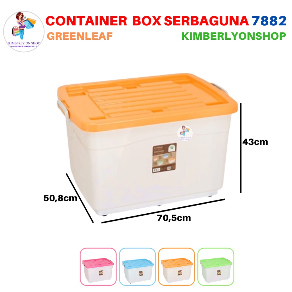 Container Box SIERRA 100 L Tempat Penyimpanan Roda 7882 Green Leaf