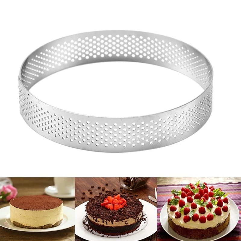 Cetakan Kue Mousse Bentuk Bulat Persegi Segitiga Oval Bahan Stainless Steel Ukuran 10cm