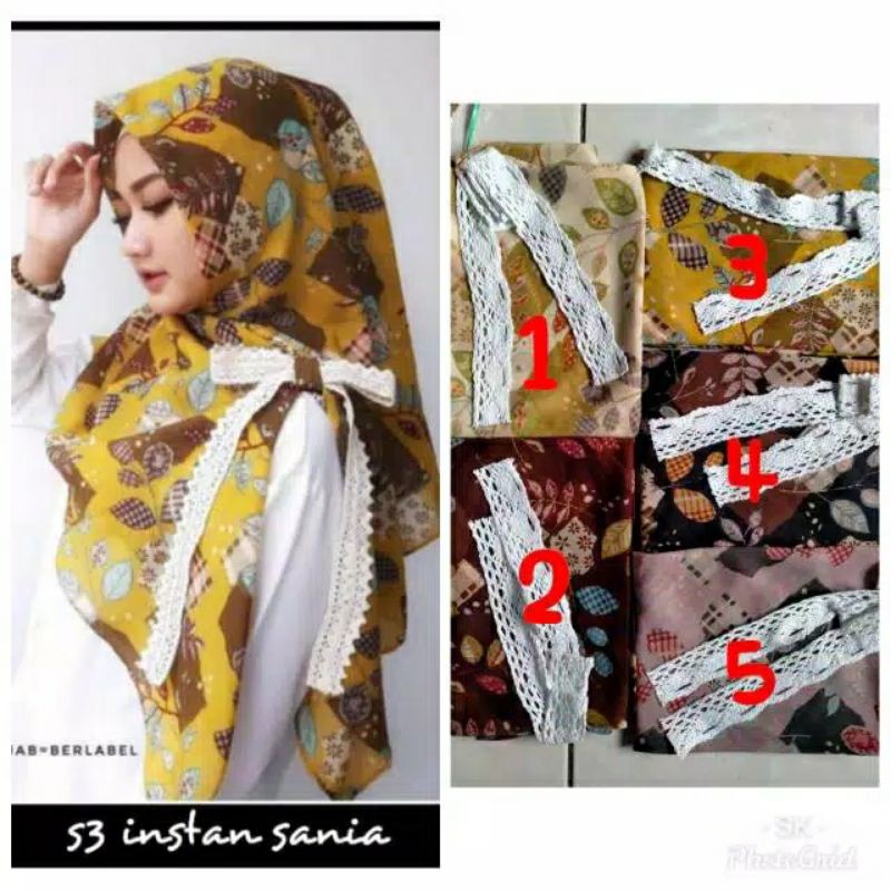 Segi empat instan pita renda