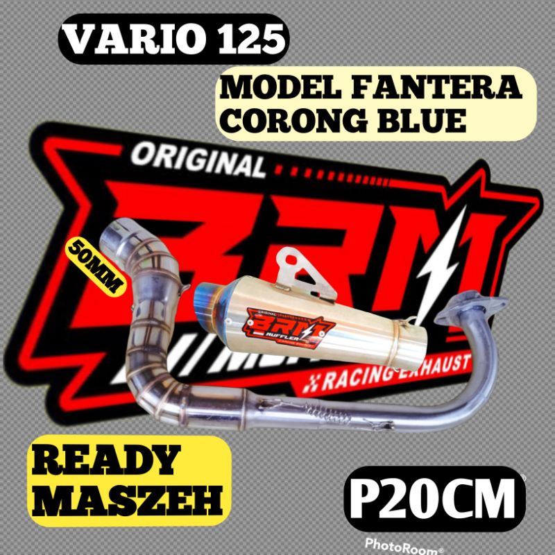 Knalpot Vario 125 BRM ORI MODEL FANTERA CORONG BLUE