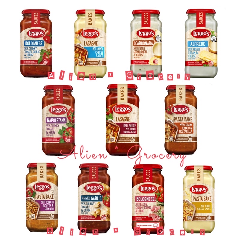 

LEGGOS Pasta Sauce All Variant 500gr GOJEK GRAB ONLY!!!