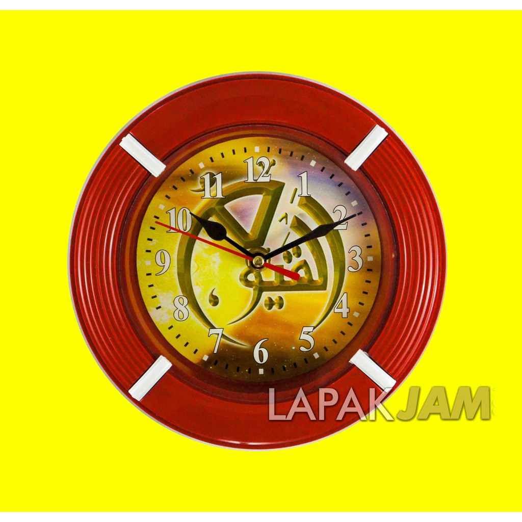 Jam Dinding Jam Meja Warna Biru Hijau Kaligrafi Murah 20 cm Garansi Free Return 6523