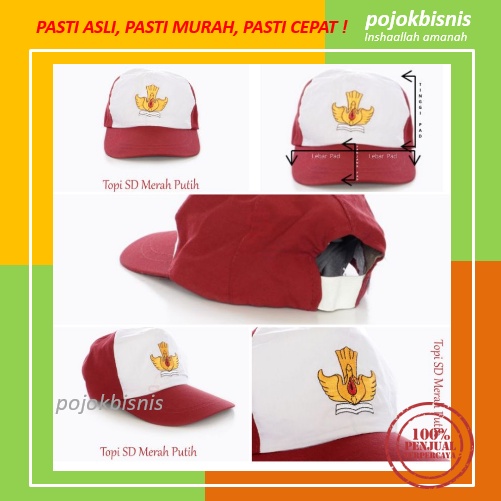 TOPI SEKOLAH ANAK SD / TOPI SD BORDIR