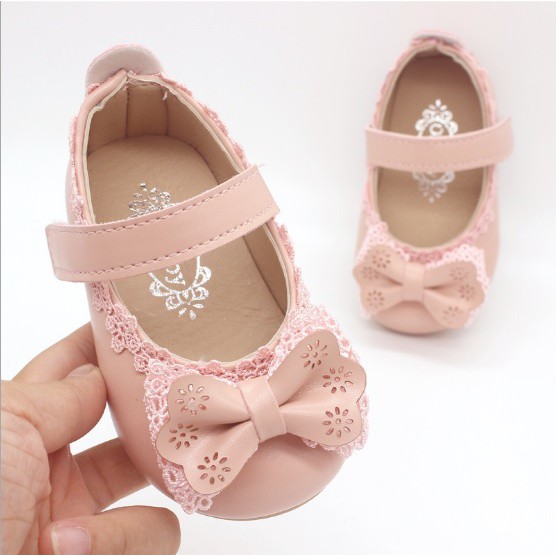 Mimicat - A16 Sepatu bayi perempuan / sepatu anak perempuan import motif pita renda