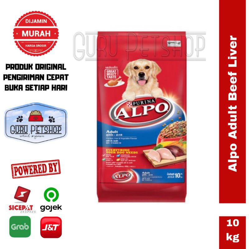 Alpo Adult Beef Liver And Vegetable 10kg / Makanan Anjing Alpo Beef 10kg Freshpack