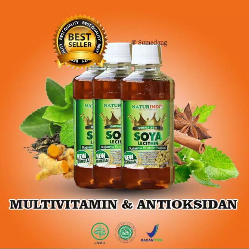 Obat Herbal Jantung Koroner Obat Jantung Lemah Obat Jantung Herbal CARDIAFIT Naturindo-OMEGA SOYA CAIR