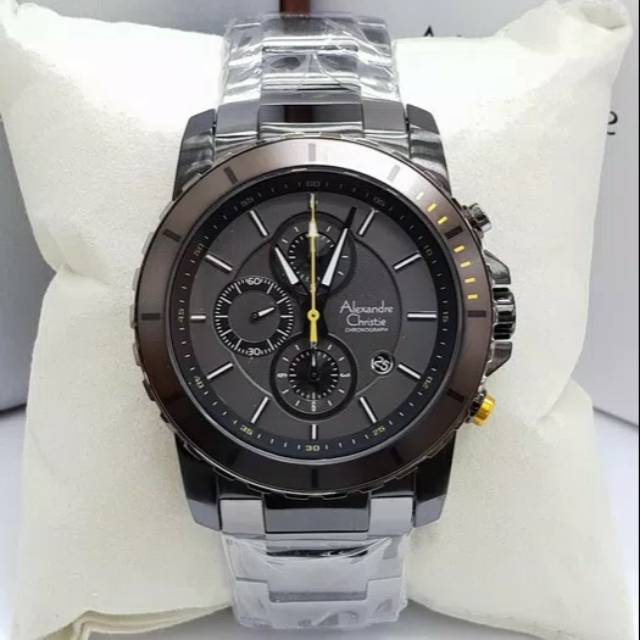 Jam Pria Alexandre Christie AC 6141 Black Grey Garansi Resmi 1 tahun