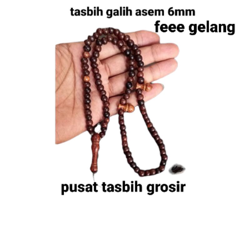 tasbih kayu galih asem asli 6mm tasbih galih asem super tasbih galih asem original tasbih asem