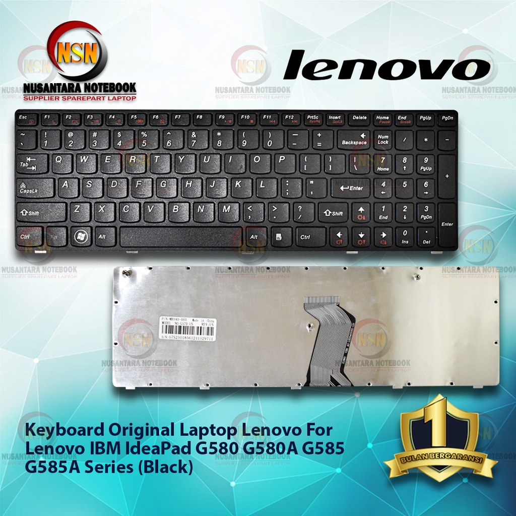 Keyboard Laptop Lenovo G580 G580A G585 G585A Black Series